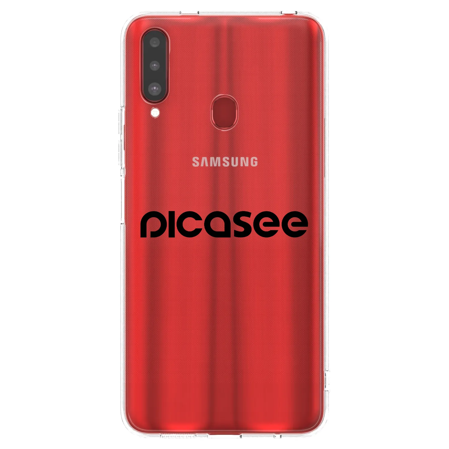 Picasee silikonový průhledný obal pro Samsung Galaxy A20s - Picasee - new logo - black
