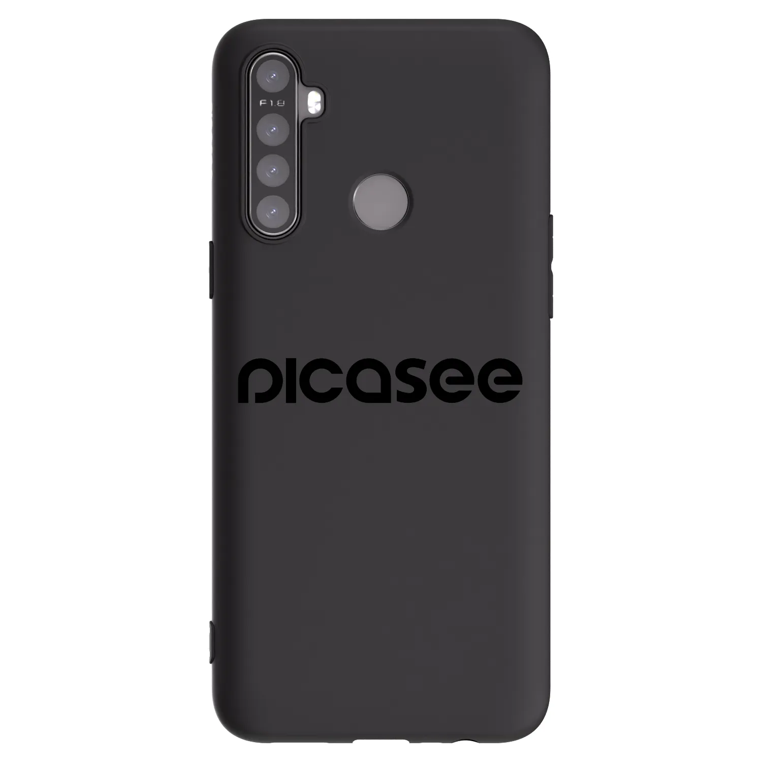 Picasee silikonový černý obal pro Realme 5 - Picasee - new logo - black