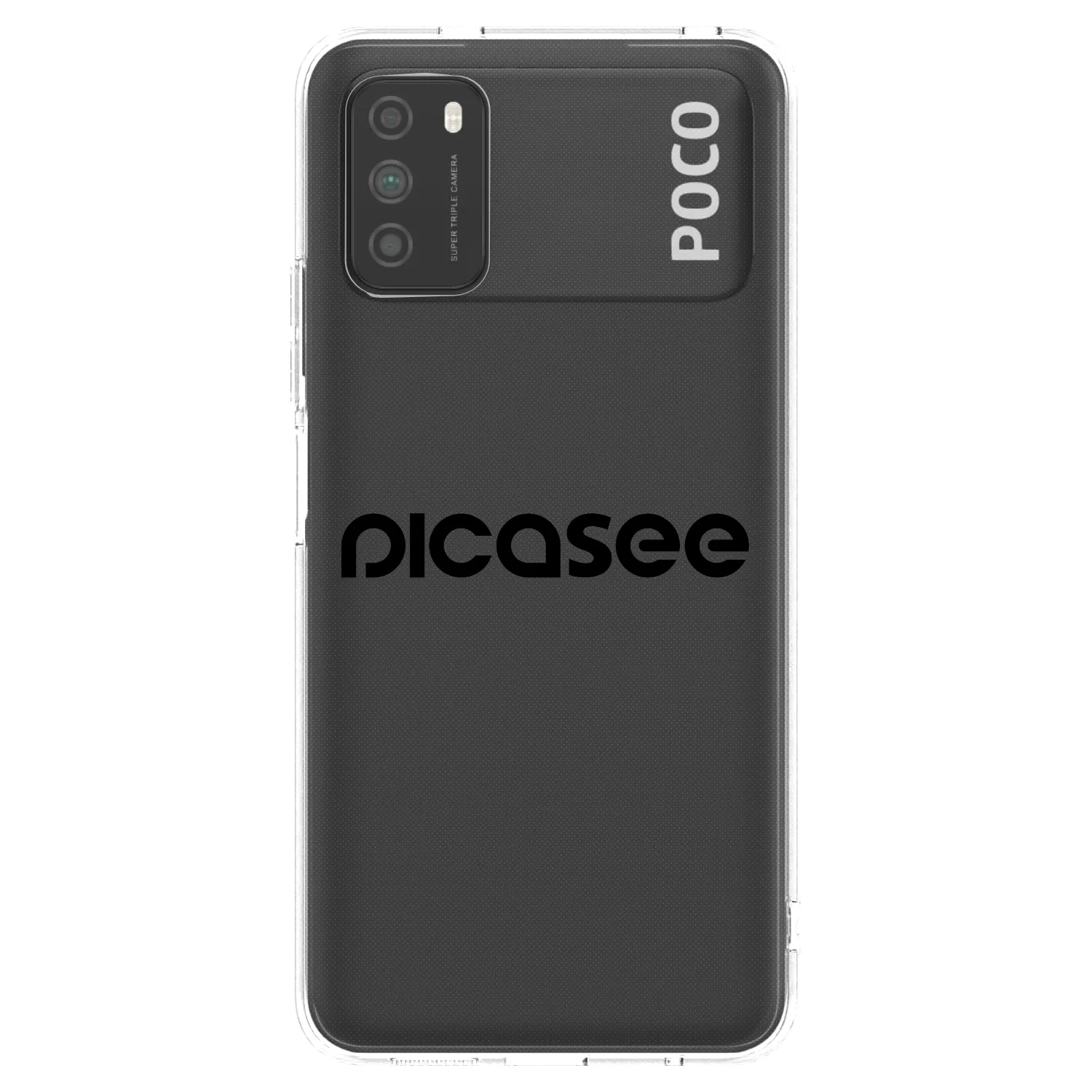 Picasee silikonový průhledný obal pro Xiaomi Poco M3 - Picasee - new logo - black