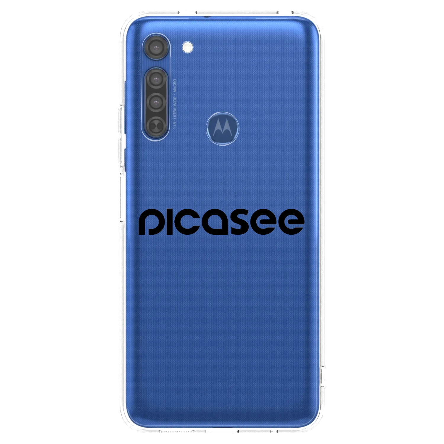 Picasee silikonový průhledný obal pro Motorola Moto G8 - Picasee - new logo - black