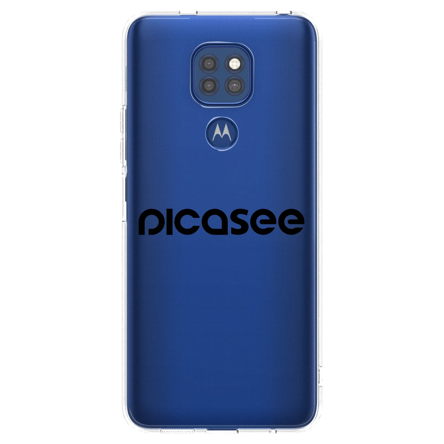 Picasee silikonový průhledný obal pro Motorola Moto G9 Play - Picasee - new logo - black