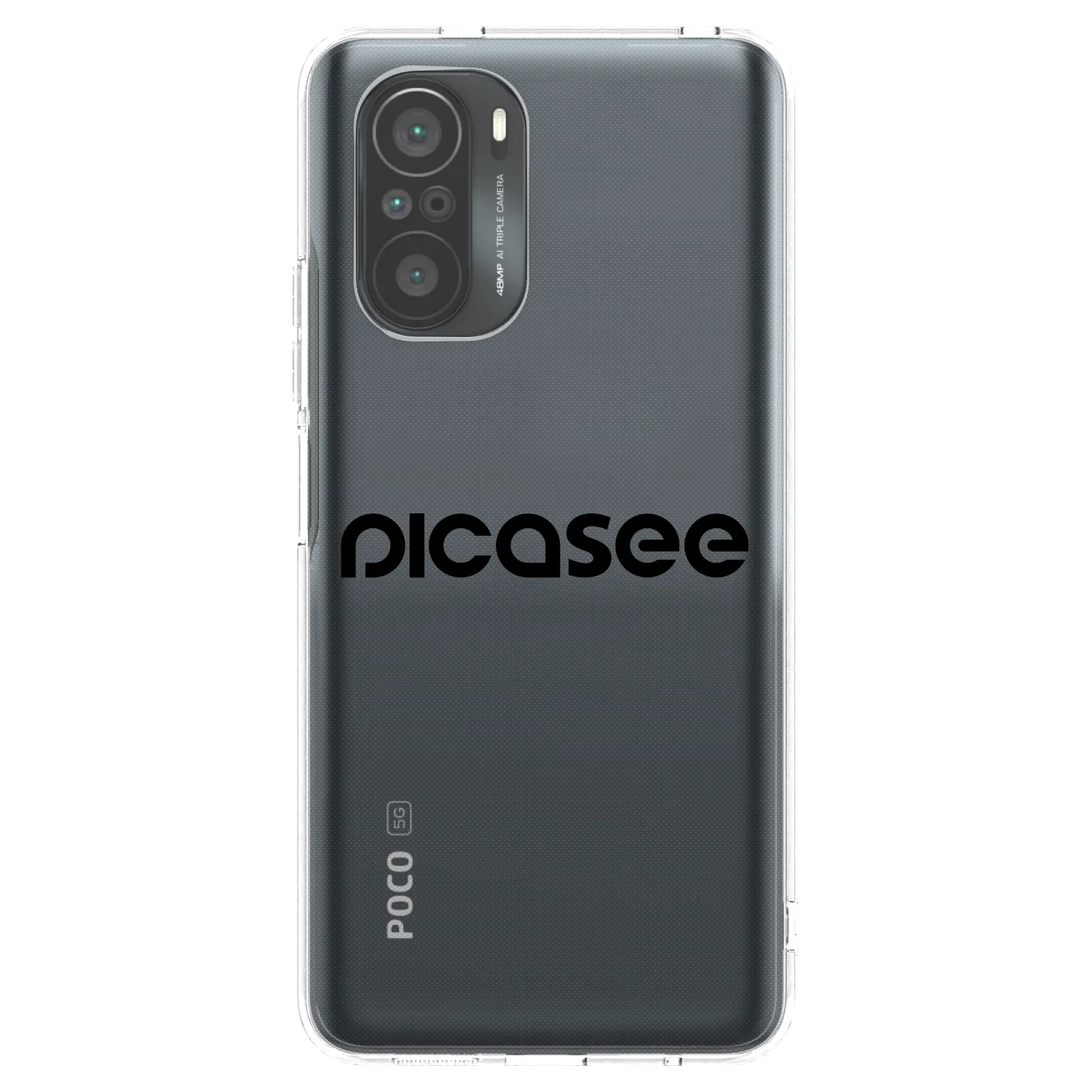 Picasee silikonový průhledný obal pro Xiaomi Poco F3 - Picasee - new logo - black