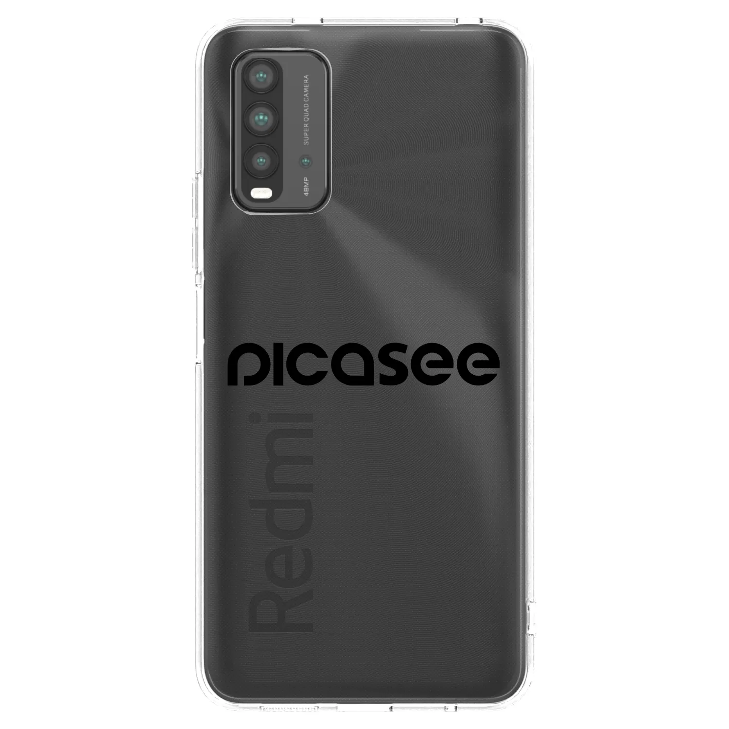 Picasee silikonový průhledný obal pro Xiaomi Redmi 9T - Picasee - new logo - black