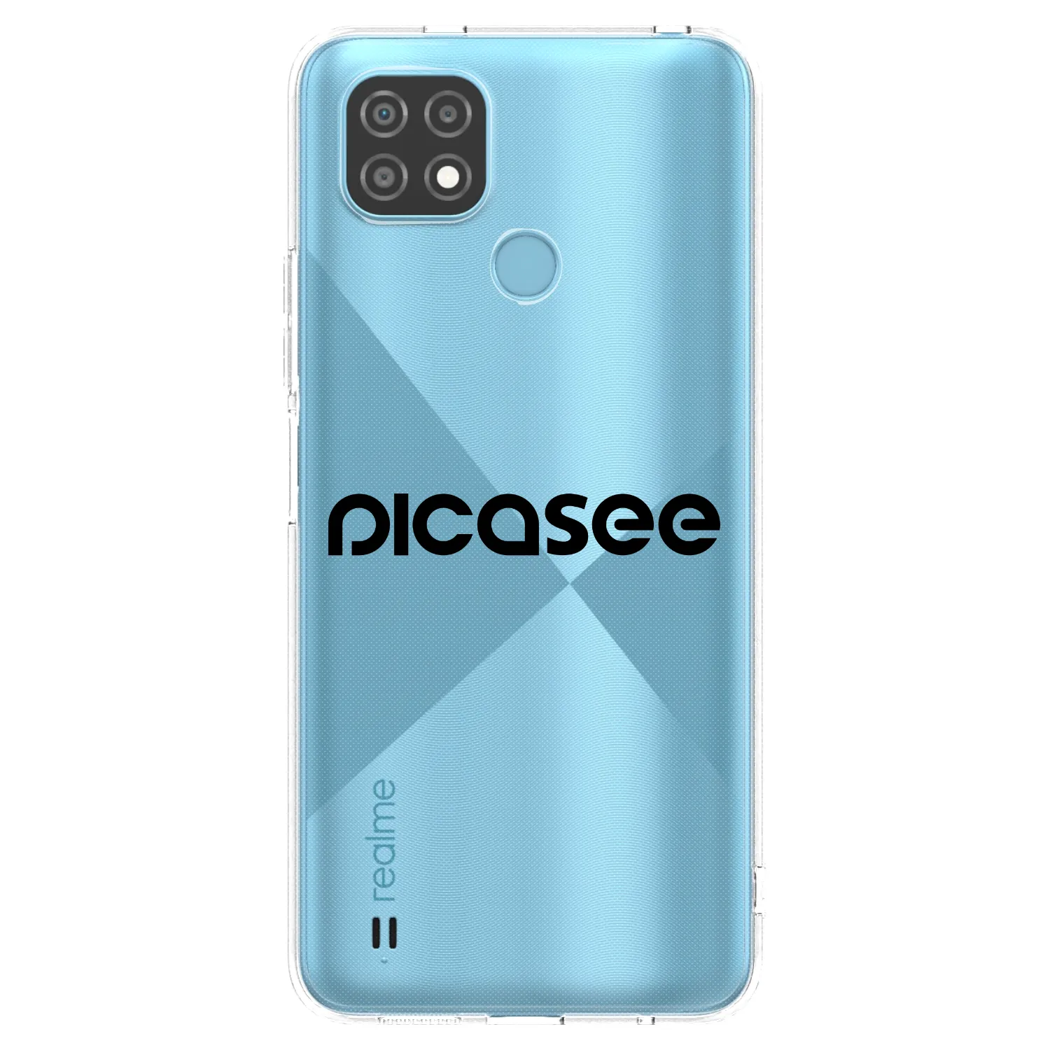 Picasee silikonový průhledný obal pro Realme C21 - Picasee - new logo - black