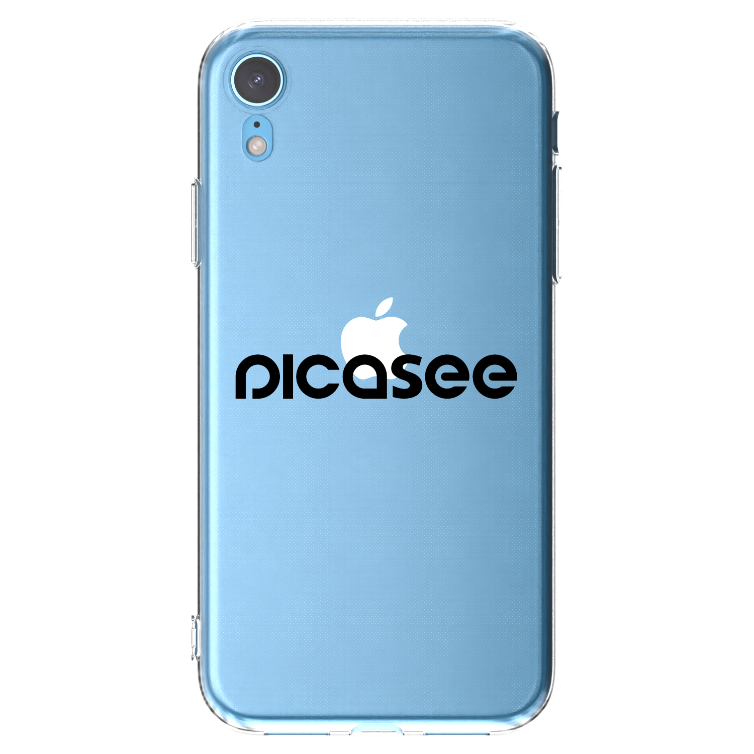 Picasee silikonový průhledný obal pro Apple iPhone XR - Picasee - new logo - black
