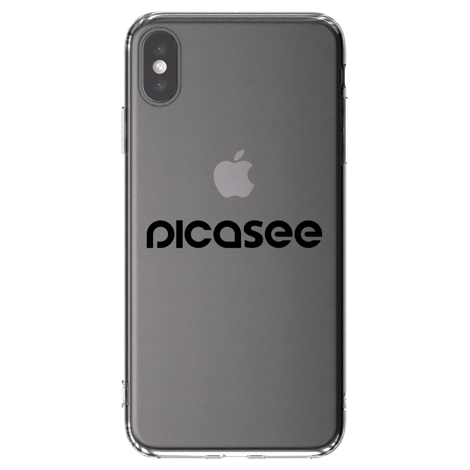 Picasee silikonový průhledný obal pro Apple iPhone XS Max - Picasee - new logo - black