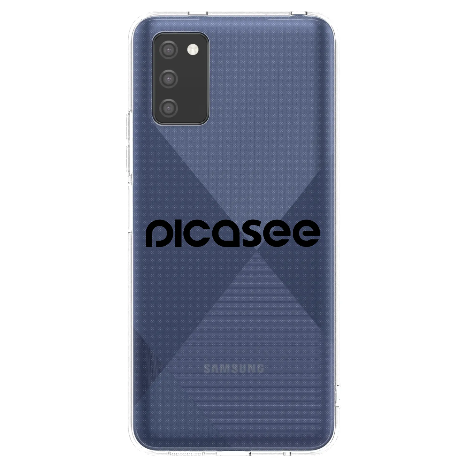 Picasee silikonový průhledný obal pro Samsung Galaxy A03s A037G - Picasee - new logo - black