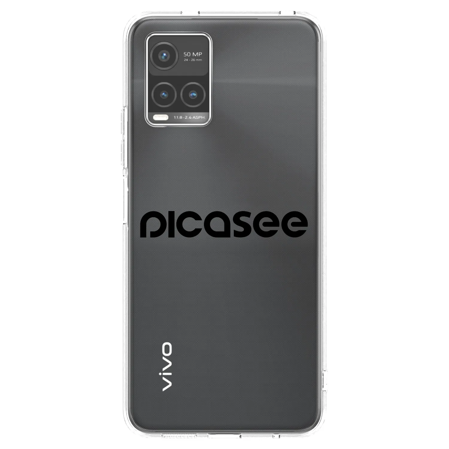 Picasee silikonový průhledný obal pro Vivo Y33s - Picasee - new logo - black
