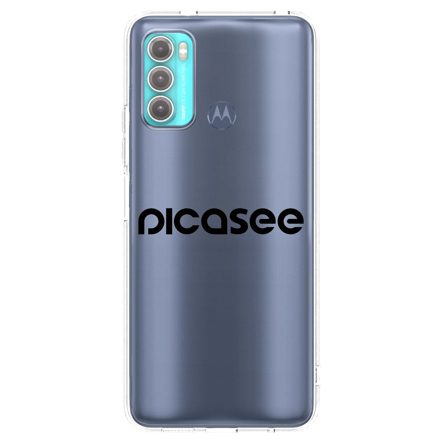 Picasee silikonový průhledný obal pro Motorola Moto G60 - Picasee - new logo - black