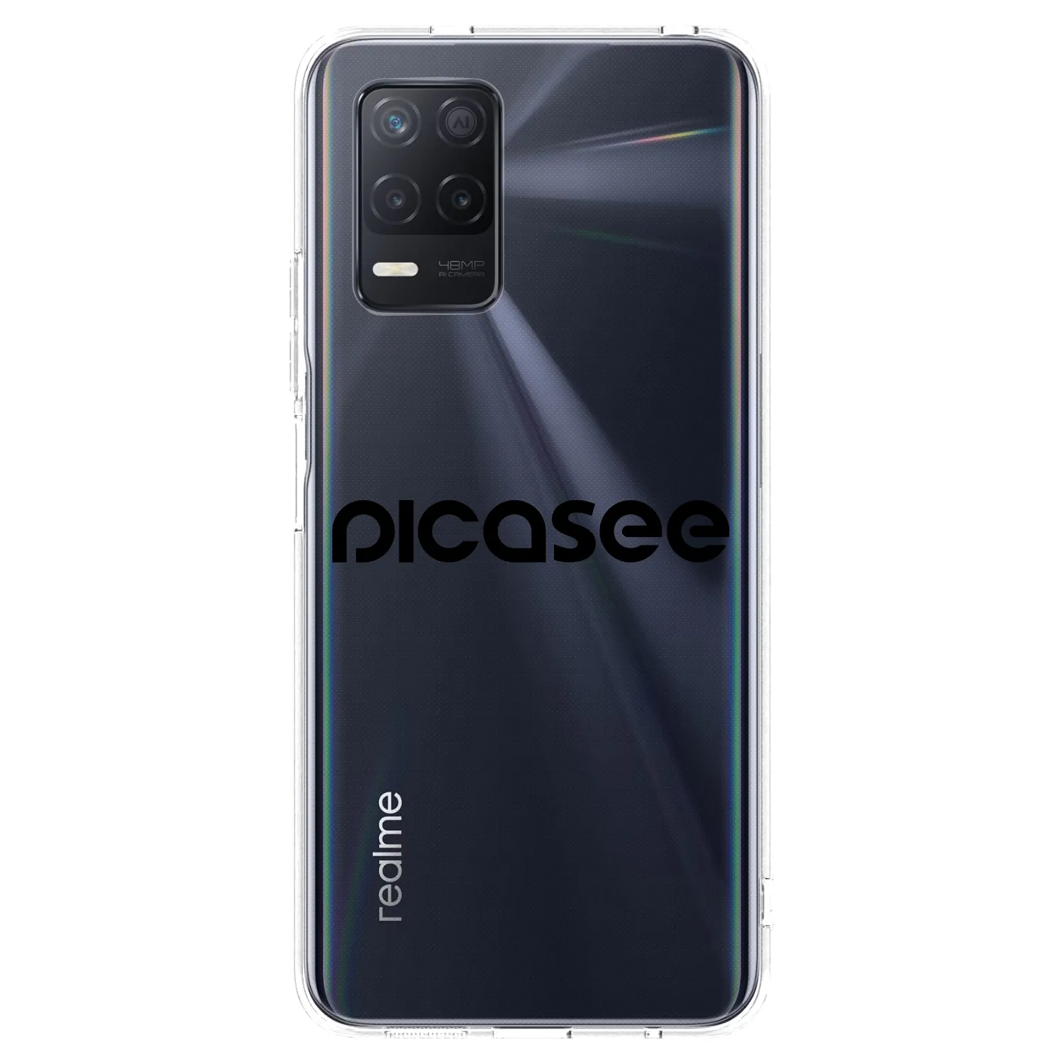 Picasee silikonový průhledný obal pro Realme 8 5G - Picasee - new logo - black