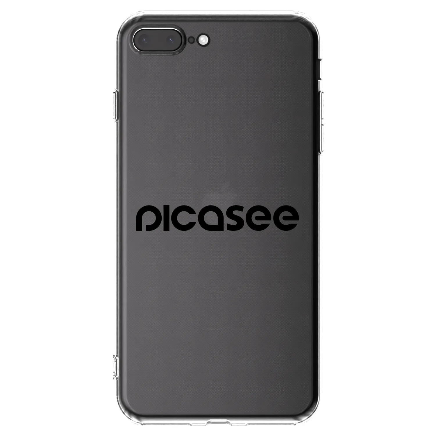 Picasee silikonový průhledný obal pro Apple iPhone 8 Plus - Picasee - new logo - black