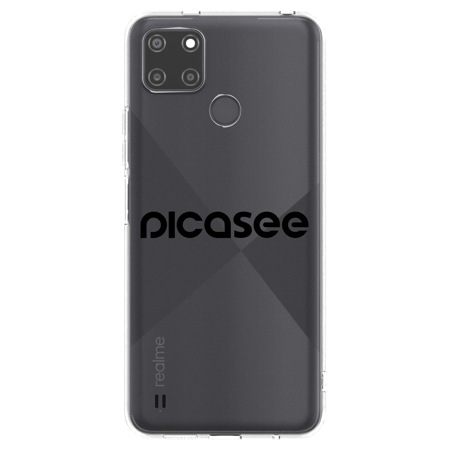 Picasee silikonový průhledný obal pro Realme C21Y - Picasee - new logo - black