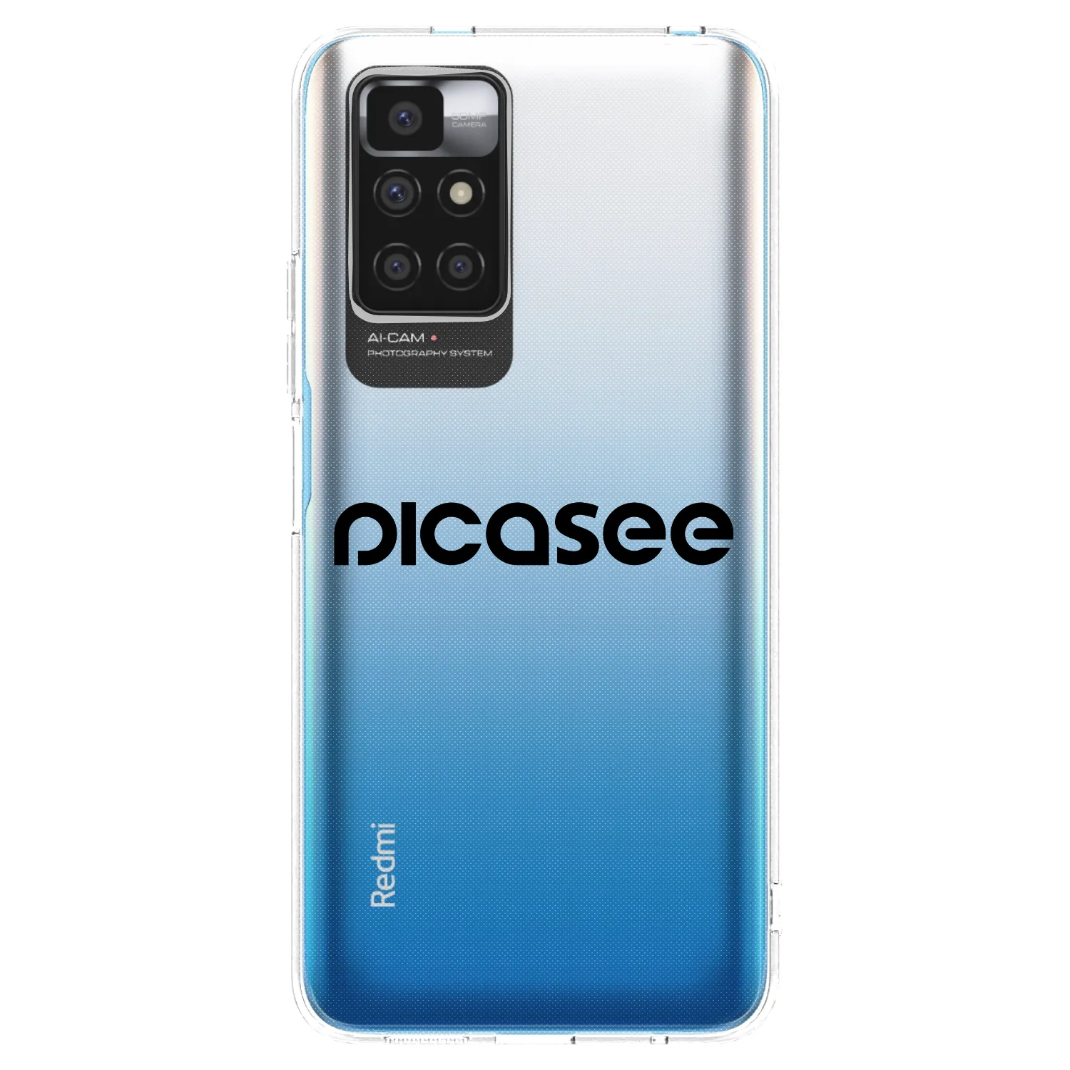 Picasee silikonový průhledný obal pro Xiaomi Redmi 10 (2022) - Picasee - new logo - black