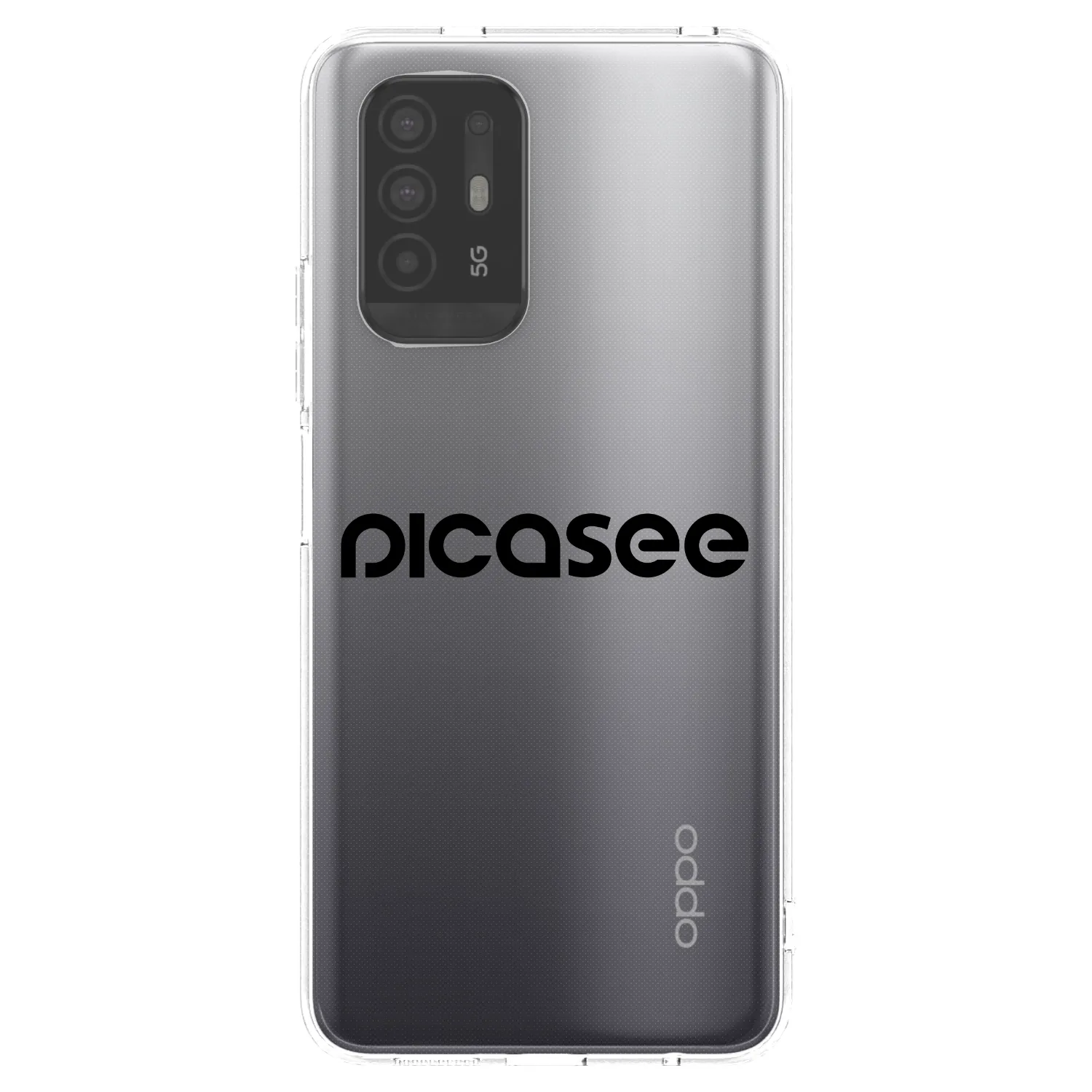 Picasee silikonový průhledný obal pro OPPO A94 5G - Picasee - new logo - black