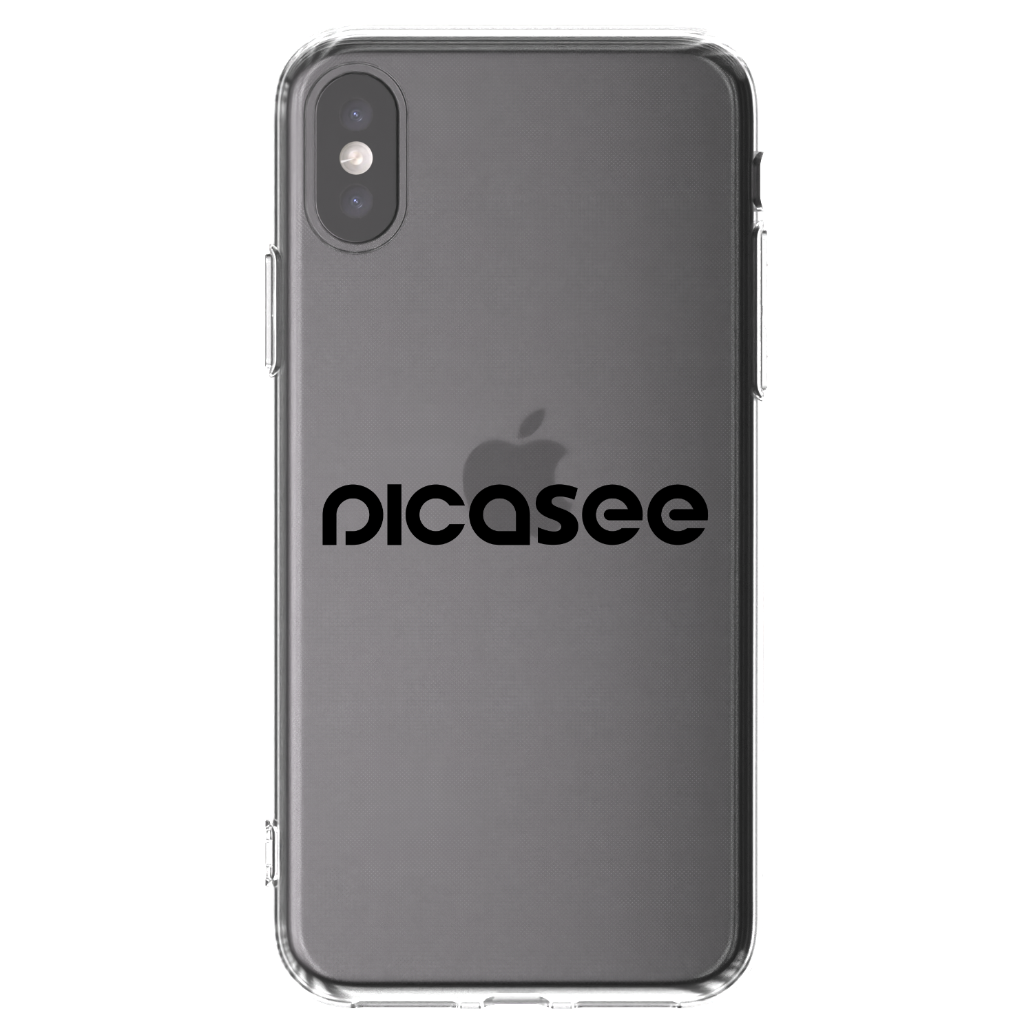 Picasee silikonový průhledný obal pro Apple iPhone X/XS - Picasee - new logo - black