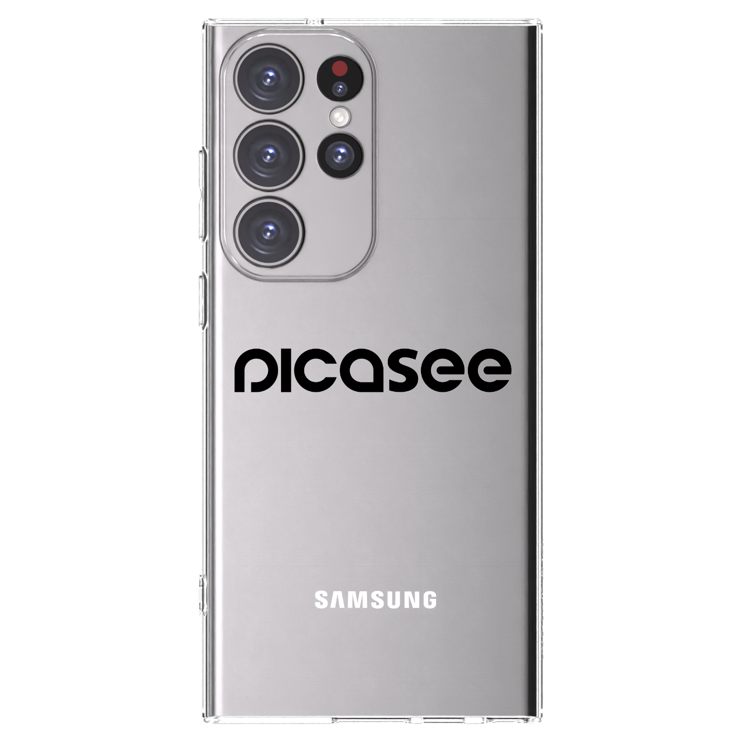 Picasee silikonový průhledný obal pro Samsung Galaxy S23 Ultra 5G - Picasee - new logo - black