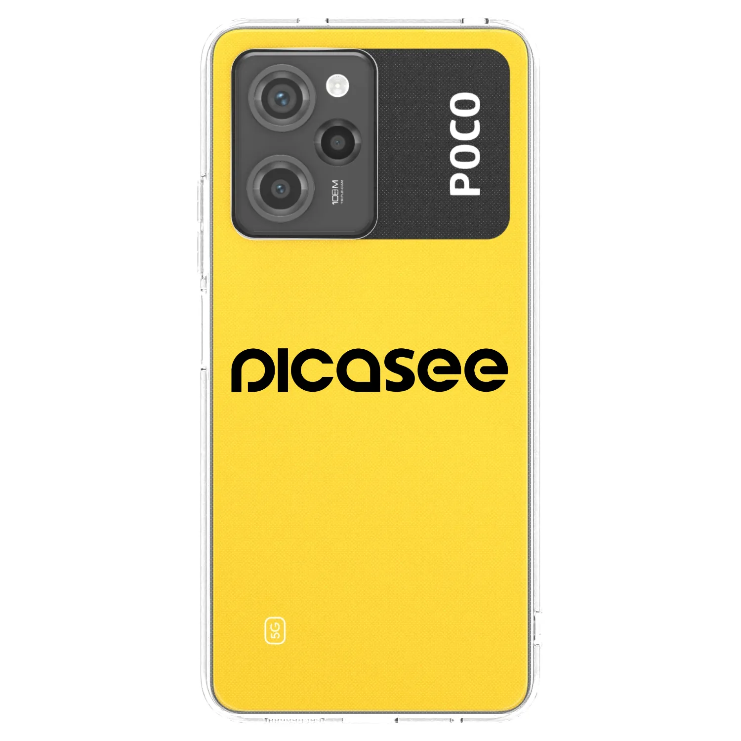 Picasee silikonový průhledný obal pro Xiaomi Poco X5 Pro - Picasee - new logo - black