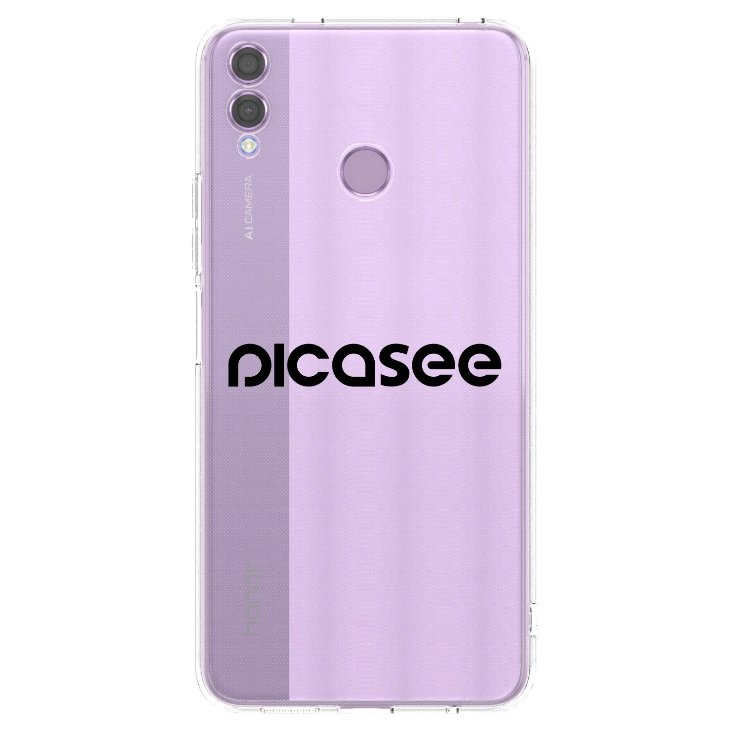 Picasee silikonový průhledný obal pro Honor 8X - Picasee - new logo - black