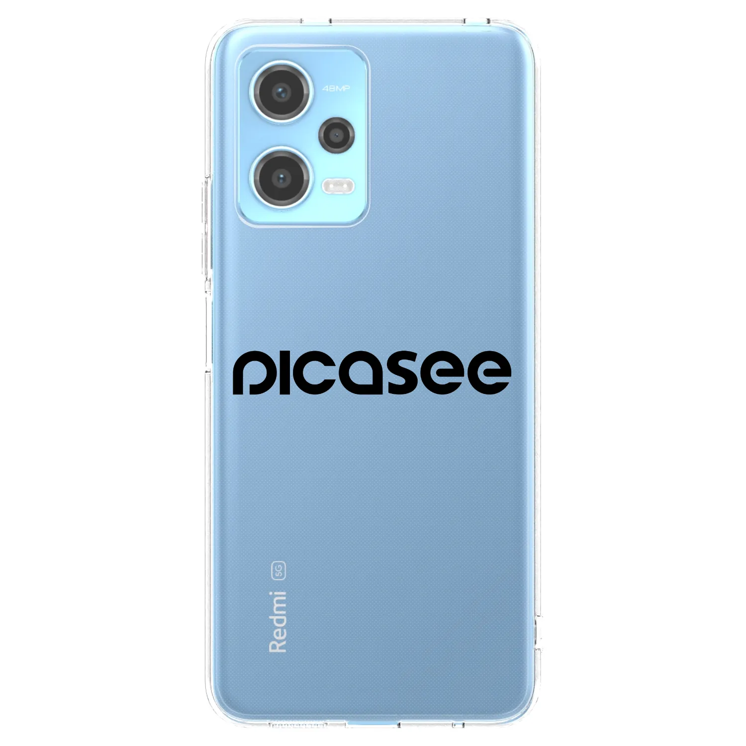Picasee silikonový průhledný obal pro Xiaomi Redmi Note 12 5G - Picasee - new logo - black