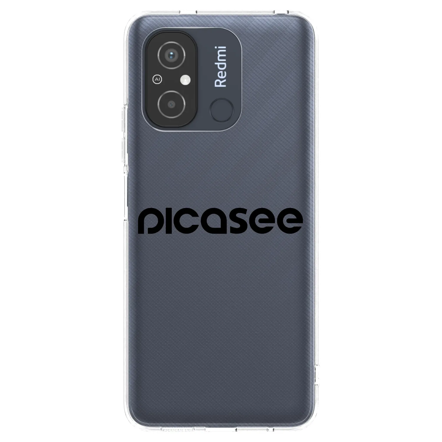 Picasee silikonový průhledný obal pro Xiaomi Redmi 12C - Picasee - new logo - black