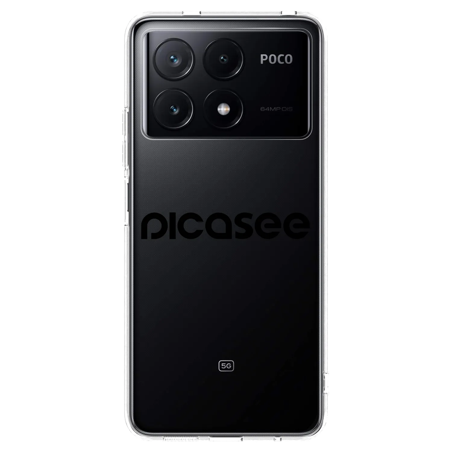Picasee silikonový průhledný obal pro Xiaomi Poco X6 Pro - Picasee - new logo - black
