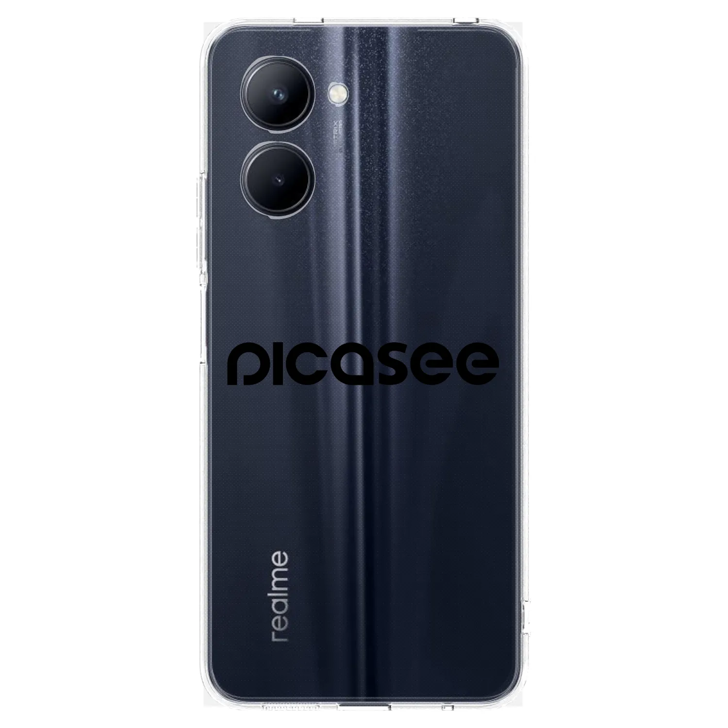 Picasee silikonový průhledný obal pro Realme C33 (2023) - Picasee - new logo - black