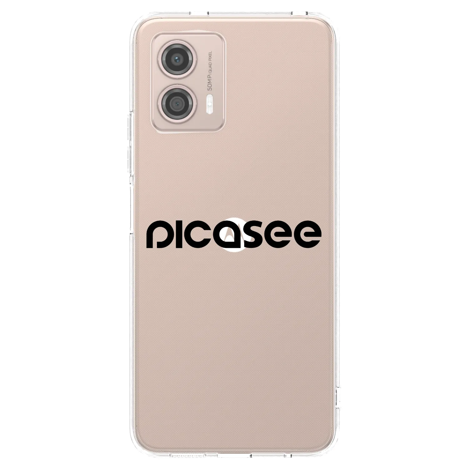 Picasee silikonový průhledný obal pro Motorola Moto G53 5G - Picasee - new logo - black