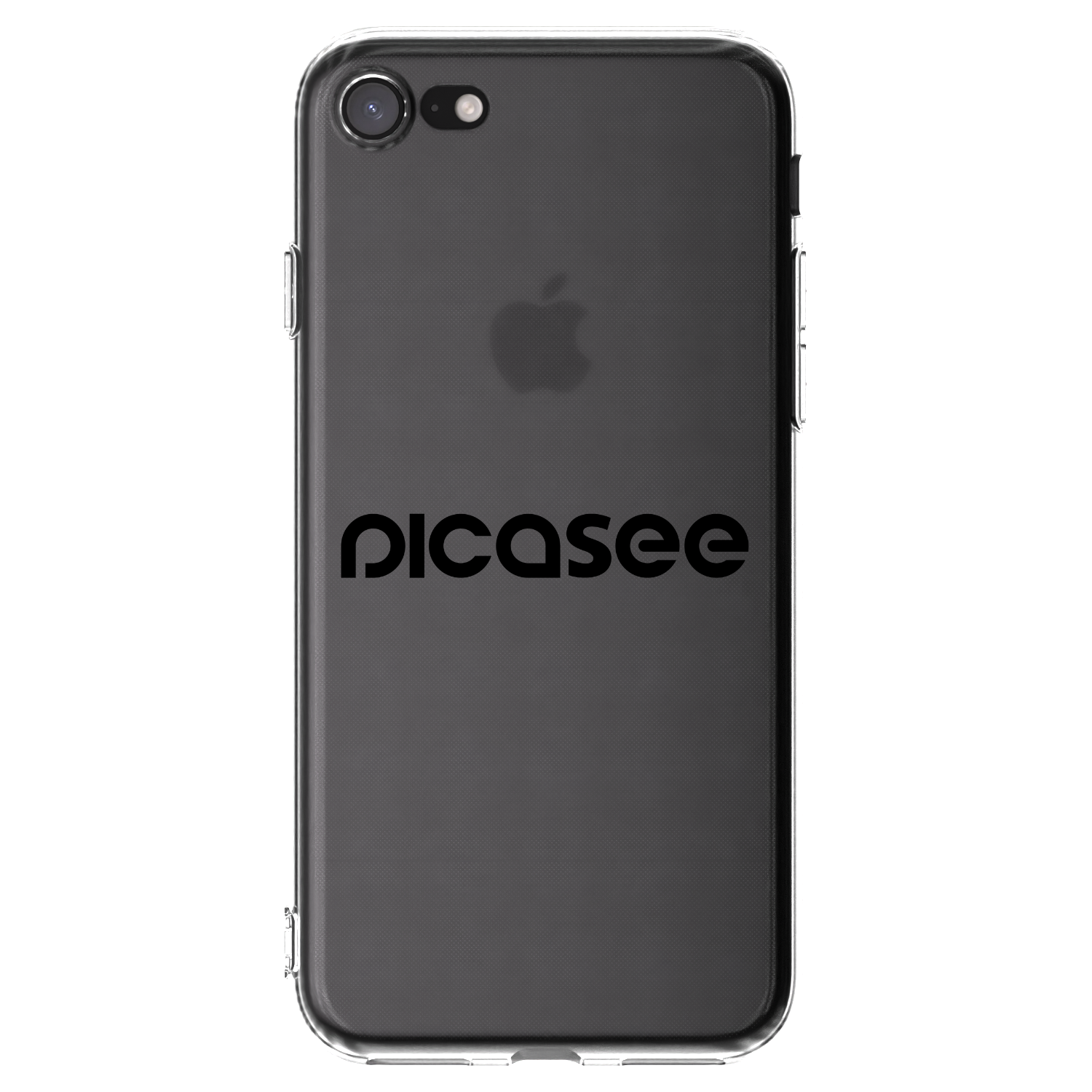 Picasee silikonový průhledný obal pro Apple iPhone 7 - Picasee - new logo - black
