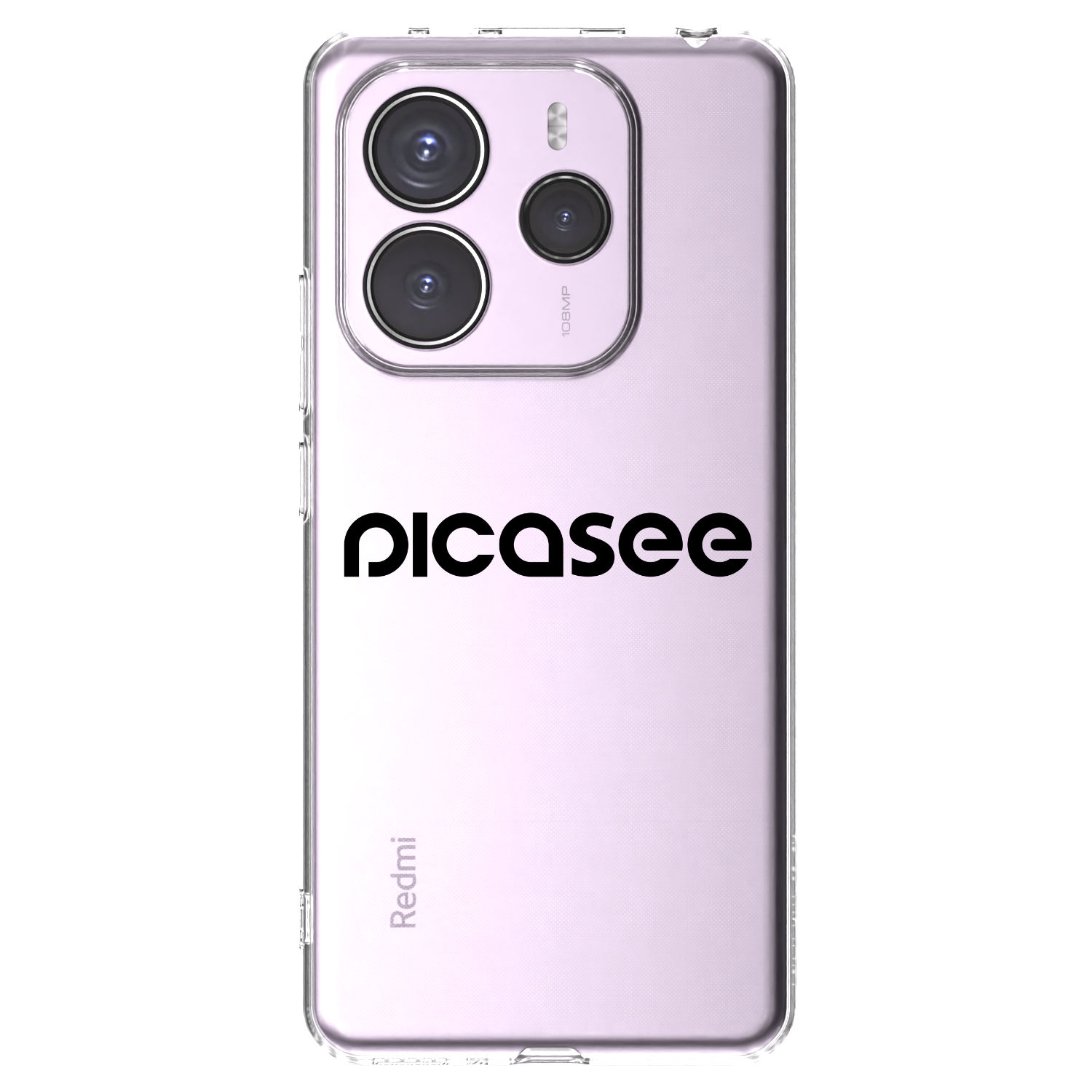 Picasee silikonový průhledný obal pro Xiaomi Redmi Note 14 5G - Picasee - new logo - black