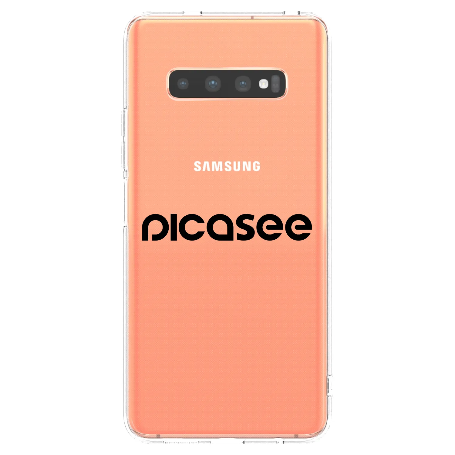 Picasee silikonový průhledný obal pro Samsung Galaxy S10 Plus G975 - Picasee - new logo - black