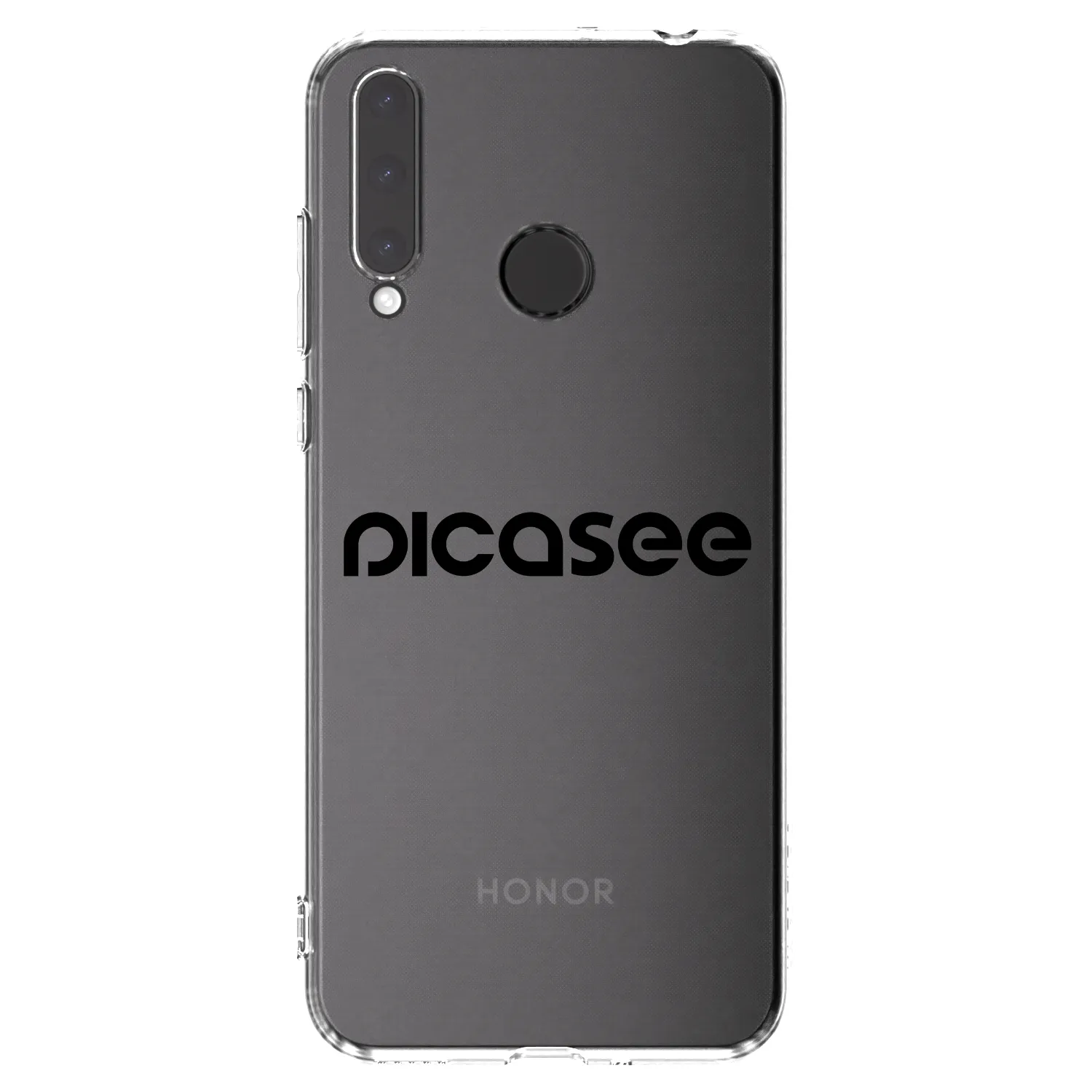Picasee silikonový průhledný obal pro Honor 20 Lite - Picasee - new logo - black
