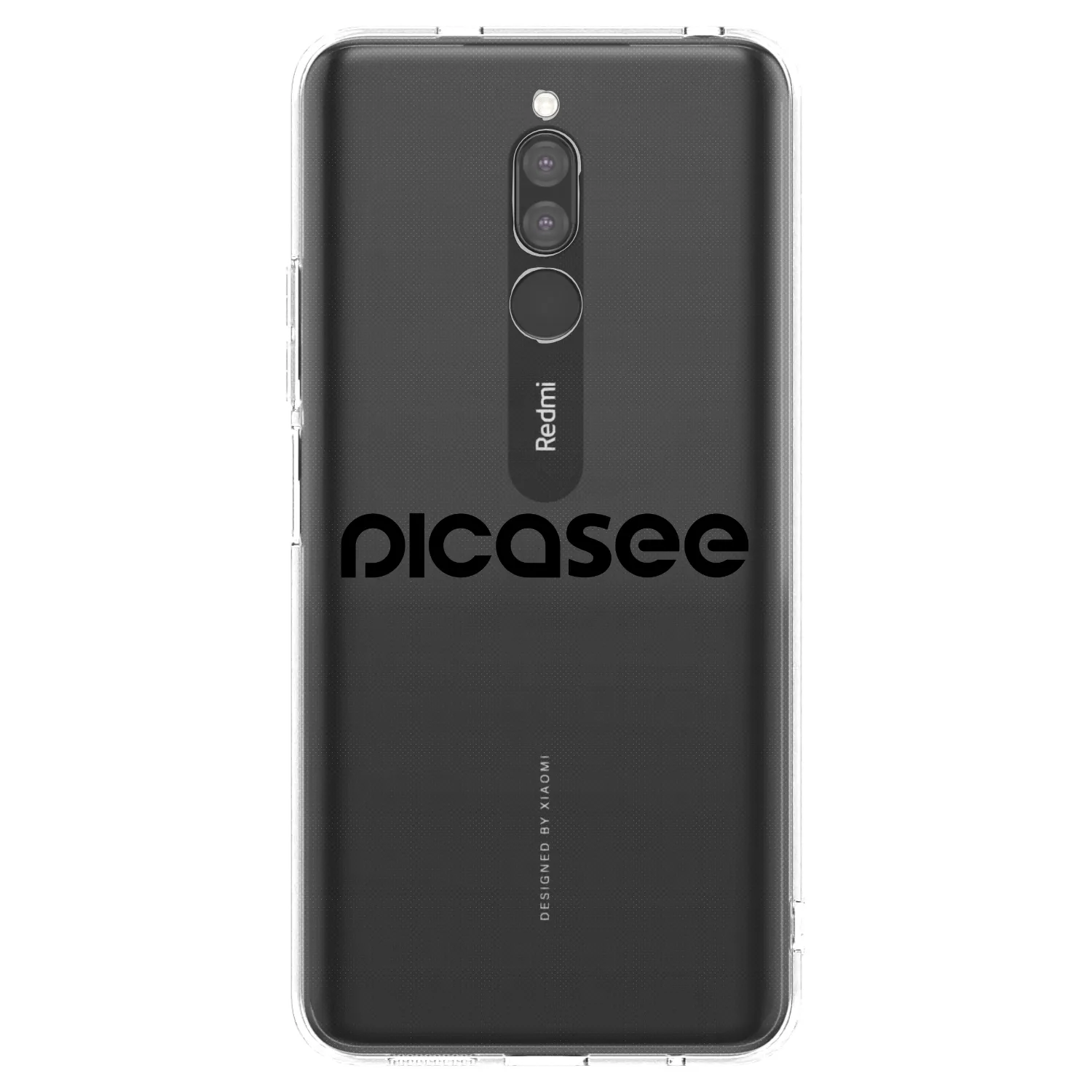 Picasee silikonový průhledný obal pro Xiaomi Redmi 8 - Picasee - new logo - black