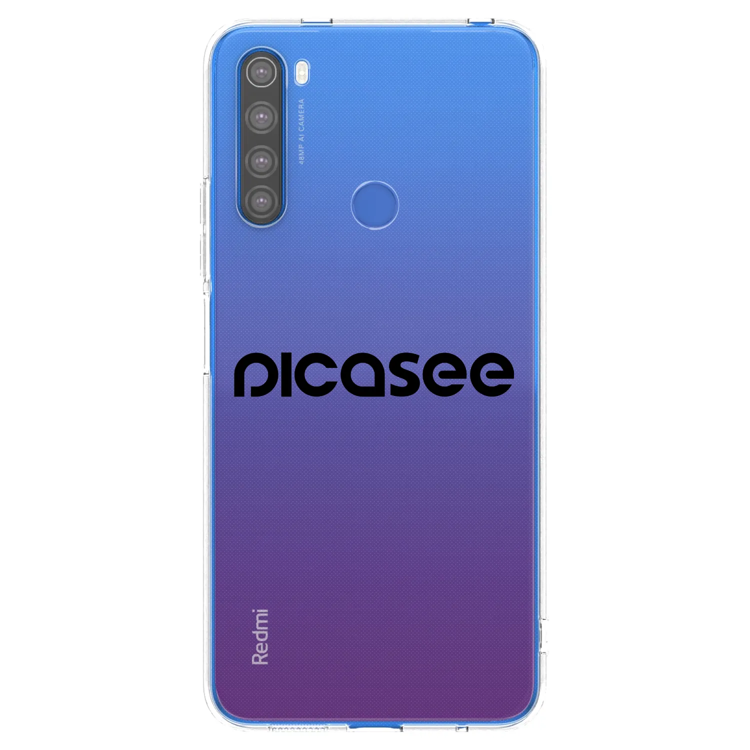 Picasee silikonový průhledný obal pro Xiaomi Redmi Note 8T - Picasee - new logo - black
