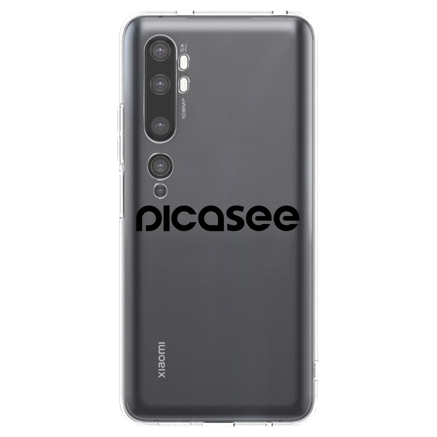 Picasee silikonový průhledný obal pro Xiaomi Mi Note 10 (Pro) - Picasee - new logo - black