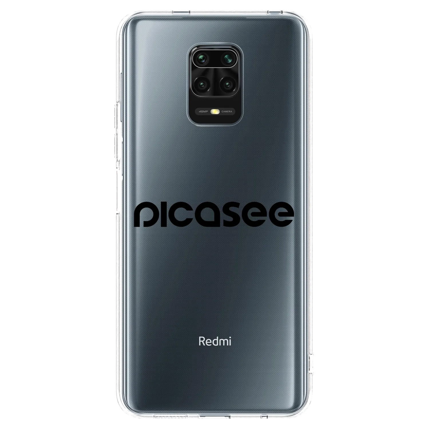 Picasee silikonový průhledný obal pro Xiaomi Redmi Note 9S - Picasee - new logo - black