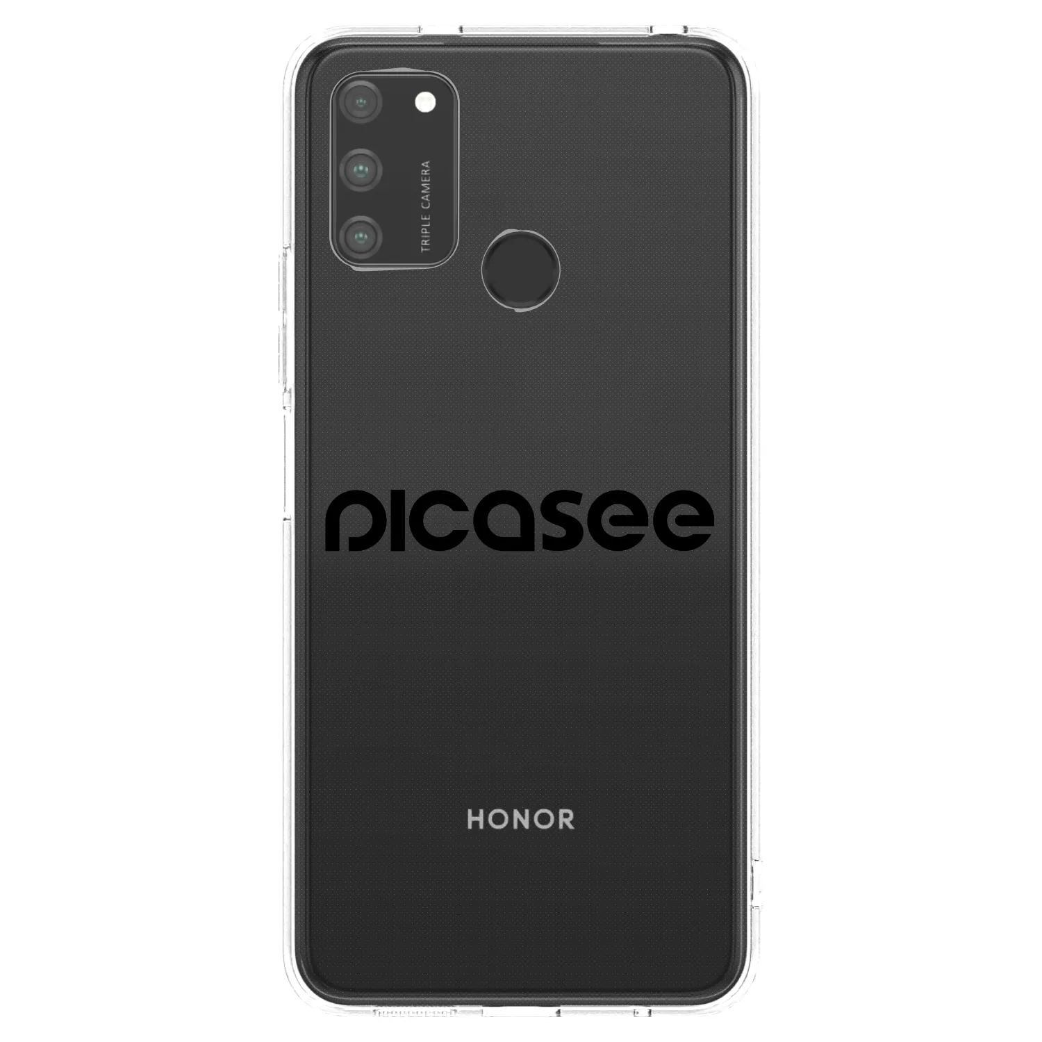 Picasee silikonový průhledný obal pro Honor 9A - Picasee - new logo - black