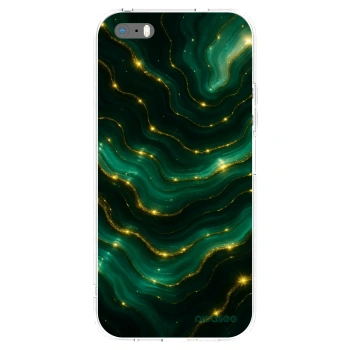 Picasee silikonový průhledný obal pro Apple iPhone 5/5S/SE - Emerald