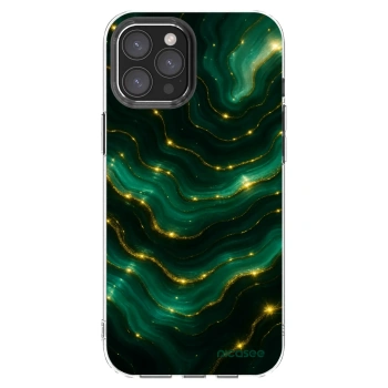 Picasee silikonový průhledný obal pro Apple iPhone 12 Pro Max - Emerald