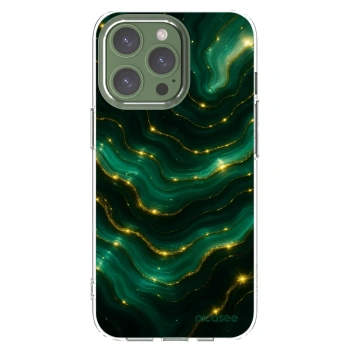 Picasee silikonový průhledný obal pro Apple iPhone 13 Pro - Emerald