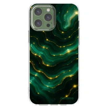 Picasee silikonový průhledný obal pro Apple iPhone 13 Pro Max - Emerald