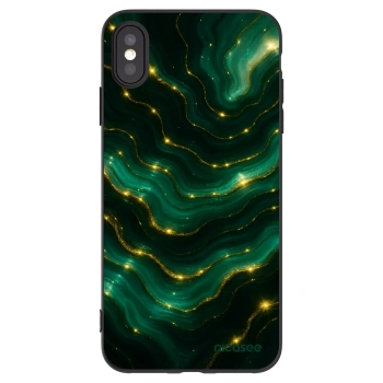 Picasee silikonový černý obal pro Apple iPhone XS Max - Emerald