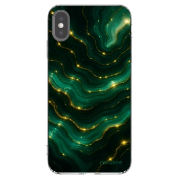 Picasee silikonový průhledný obal pro Apple iPhone XS Max - Emerald
