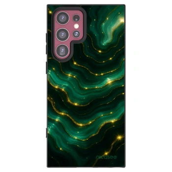 Picasee silikonový černý obal pro Samsung Galaxy S22 Ultra 5G - Emerald