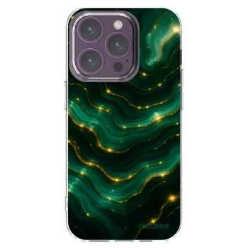 Picasee silikonový průhledný obal pro Apple iPhone 14 Pro - Emerald