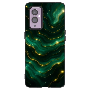 Picasee silikonový černý obal pro OnePlus 9 - Emerald