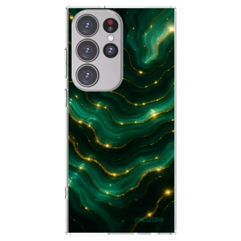 Picasee silikonový průhledný obal pro Samsung Galaxy S23 Ultra 5G - Emerald