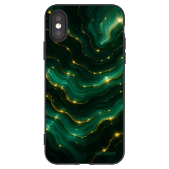 Picasee silikonový černý obal pro Apple iPhone X/XS - Emerald