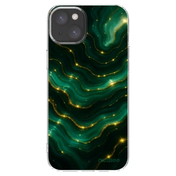 Picasee silikonový průhledný obal pro Apple iPhone 15 Plus - Emerald