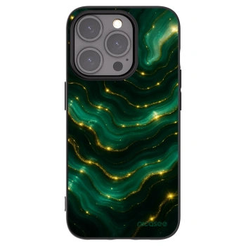 Picasee silikonový černý obal pro Apple iPhone 15 Pro - Emerald