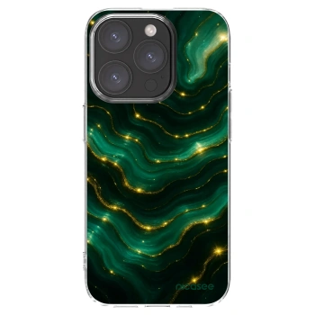 Picasee silikonový průhledný obal pro Apple iPhone 15 Pro - Emerald